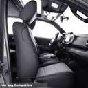 LUCKYMAN CLUB Tacoma Custom Fit Seat Covers for 2024 2025 Tacoma Crew Cab with Faux Leather (Black & Gray)