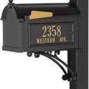 Whitehall Products 16536 Deluxe Mailbox Package, Black