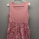 Mommy and Me Family Outfits,Sleeveless Casual Floral Dress with Pockets for Motner's Day (X-Large, Pink)