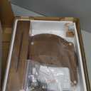 Behomes Aurin Solid Wood Nightstand, Mid Century Modern Side Table with Adjustable Height, Couch End Table, Accent Bedside Table for Bedroom, Living Room, Round Top, Walnut