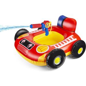 Kids Pool Floats with Water Gun, Pool Toys for Kids Ages 4-8, Fire Truck Toddler Floats for Pool, Pool Inflatables for Boys Girls and Children