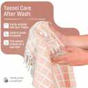 Multi Dotted Matrix Towels 12 Pack, 100% Cotton, 16x26 Inch, Decorative Tassel Kitchen Towels, Absorbent & Fast Drying Dish Cloths for Daily Use, Bright Orange, Mint Green, Sky Blue