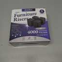 Bed Risers Furniture Risers Heavy-Duty Rectangular Adjustable Block Lift to 3 inches and 4.3 inches Desk, Sofa, Chair Legs, Refrigerator, Washing Machine Support up to 4000 pounds (2 layer(3inches), Square-black-4 Pack)