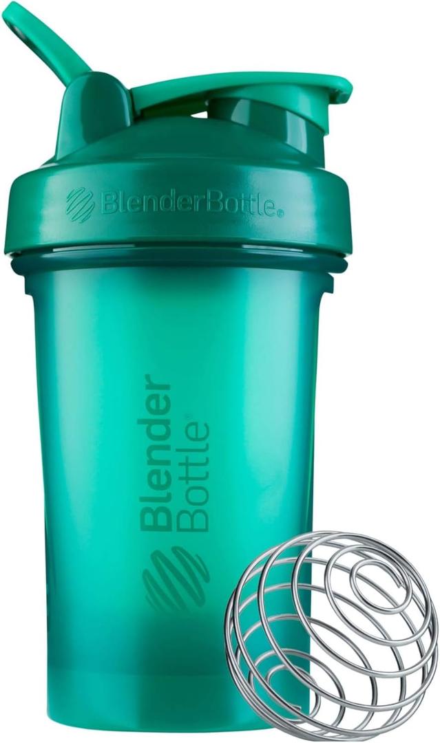 2 x BlenderBottle Classic V2 Shaker Bottle Perfect for Protein Shakes and Pre Workout, 20-Ounce, Emerald Green
