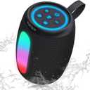 Portable Bluetooth Speaker, 2026 Powerful Stereo Loud Sound Wireless Speaker, 8 LED Modes, IPX5 Waterproof, Up to 36H Playtime, BT 5.3 with AUX, TWS Pairing, for Outdoor/Home/Party/Beach, Ideal Gifts