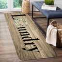 Laundry Room Organization, 20"X47" Non-Slip Laundry Room Runner, Waterproof Kitchen Floor Mat Cushioned Comfort Standing Mat, Low-Pile Soft Rug Runner for Entryway Bedroom Living Room Bathroom