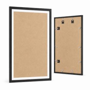 ARTGOTO 15.7x27.5inch/40x70cm Large Diamond Art Painting/Paint by Numbers MDF Picture Frames,Display 35x65cm with Mat or 40x70cm Without,Horizontal & Vertical Wall Hanging for Puzzles,Photos,Posters