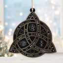 Celtic Knot Christmas Ornament 2025 - Irish Gifts for Women Men, Celtic Gifts for Family Friends Neighbors, Wooden Ornaments for Christmas Tree Decorations, Holiday Hanging Celtic Knot Decor