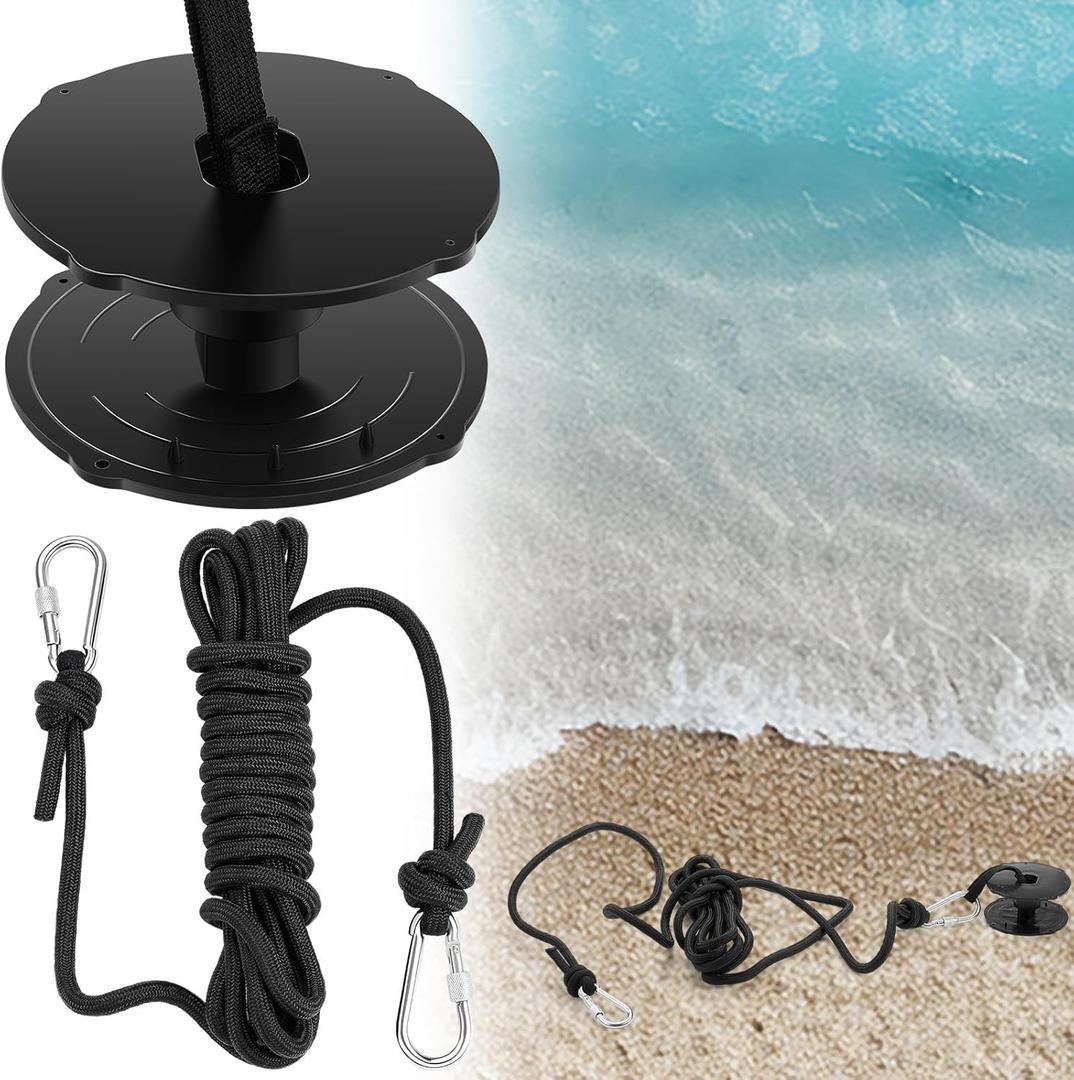 SATINIOR 2 Pcs Foam Floating Mat Tether Kits, Includes 1 Galvanized Grommet and 1 Pcs 16. 4' Cord, Foam Lake Mat Cord Secure Mooring Prevent Drifting Away, for All Foam Water Pads