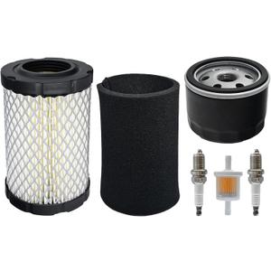 796031 YTH22V46 Air Filter Tune Up Kit Replacement for John Deere D100 D105 D110 D130 MIU14395, For Brigs & Straton 591334 594201 797704, Compatible with Husqvarn-a YTH24V48 YTA22V46