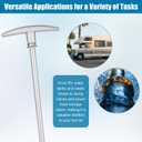 2pcs RV Waste Valve Extension Tubes, 9 Inch Long RV Sewer Hose Kit RV Sewer Valve Handle Replacement RV Replacement Parts (Rod Tube Included)