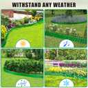 Landscape Edging Border - 40FT 4IN Tall Edging for Landscaping with 60 Stakes, 0.15" Thick No Dig Lawn Edging for Garden Border, Flexible Flower Bed Edging Borders for Yard, Terrace Board (GREEN)