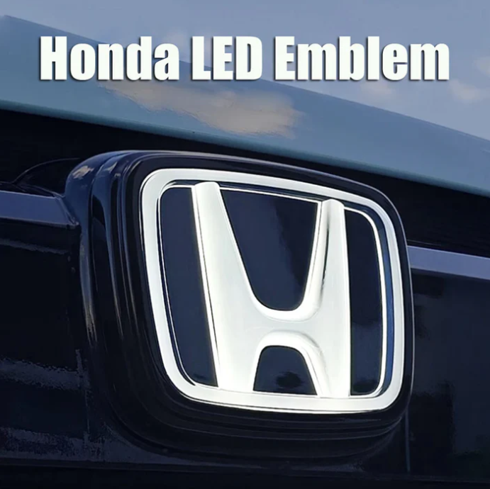 Illuminated LED Emblem Front Grille Light White Replacement Parts for Honda Accord 10th Generation