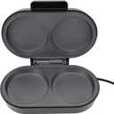 TOPINCN Electric Round Griddle Pancake Maker, Non Stick Double Mini Grill Breakfast Kitchenware Baking Tools Cake Round Pan for Breakfast Lunch Snacks (110V US Plug)