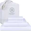 Threadmill Supima Luxury Cotton Sheets - California King, 1000 Thread Count Sateen Weave, 4 Pc Set, Deep Pocket, Hotel White