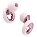 LOETRUY Ear Plugs for Sleeping Noise Cancelling - Reusable Silicone Earplugs for Concert, Motorcycle, Sports and Festivals, 30dB Noise Reduction, Washable Hearing Protection - Pink