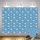 Art Studio 7x5ft It's a Boy Story Themed Birthday Party Photography Backdrops Blue Sky White Clouds Baby Shower Photo Background Kids Hero Photo Booth Studio Props Vinyl