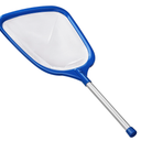 Pool Net, Professional Swimming Pool & Hot Tub Skimmer Net Accessories, Pool Leaf Rake Cleaning Tool with Pole, Fine Nylon Mesh Bag, Easy to Clean Bugs, Leaves,Debris（Blue&White）