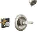 Delta Faucet Foundations Chrome Shower Faucet Set with 2-Spray Chrome Shower Head, Tub and Shower Trim Kit, Shower Faucet Sets Complete, Chrome BT1341 (Valve Not Included)