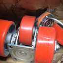 5"x2" Heavy Duty Casters Set of 4-4000 lb Capacity Industrial Caster Wheels with Polyurethane & Cast Iron, Swivel Plate Casters for Platform Trucks, U-Boat Carts, Military Equipment (4 Swivel)
