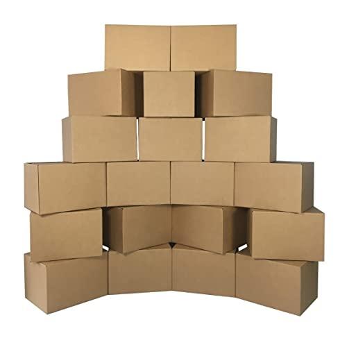 UBMOVE Moving Boxes Medium 18"L x 14"W x 12"H 20-Pack | Corrugated Cardboard Box for Shipping, Mailing, Packing, Packaging and Storage 18x14x12