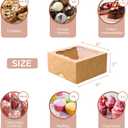 20 Pack Cookie Boxes for Gift Giving  6X6X3 Inches Bakery Boxes with Window - Extra Thick Small Cookie Containers for Treats, Desserts, Strawberries, Cupcakes, Candy, Charcuterie, Baked Goods, Pastry
