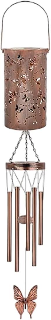 Solar Wind Chimes, Waterproof Butterfly Outdoor Hanging Lanterns for Garden Memorial Gifts Style 2