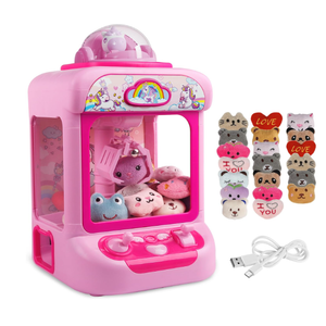 TingingYuli Claw Machine for Kids,Unicorn Mini Vending Machines Candy Grabber Prize Dispenser Toys for Girls,Electronic Arcade Game with 20 Mini Plush Toys for Christmas Easter Birthday Gifts