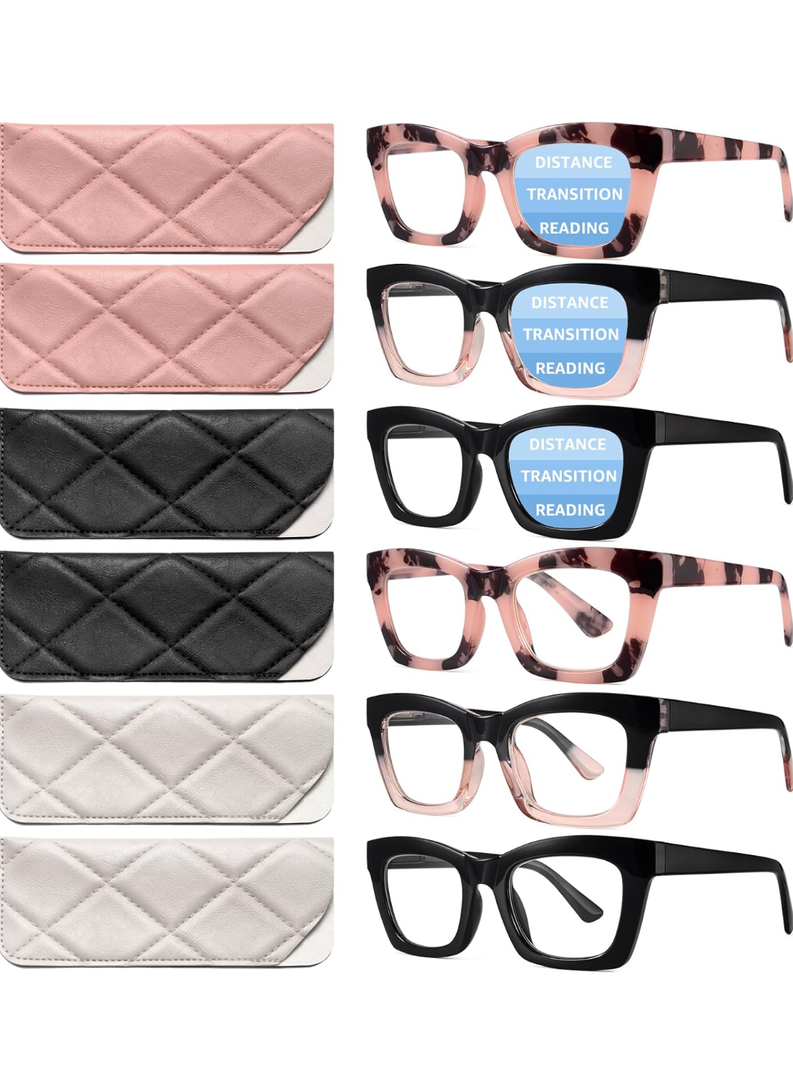 CCVOO 6 Pack Oprah Reading Glasses for Women, Eyeglasses, Blue Light Readers for Women, Computer Eye Glasses, Cheaters +3.0