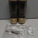 Shampoo and Conditioner Dispenser, Refillabe Shower Soap Dispensers 2 Chamber No Drill Shampoo Dispenser for Shower Wall Mounted 2 * 300ml Container for Bathroom Hotel (Gold 2 Chamber)