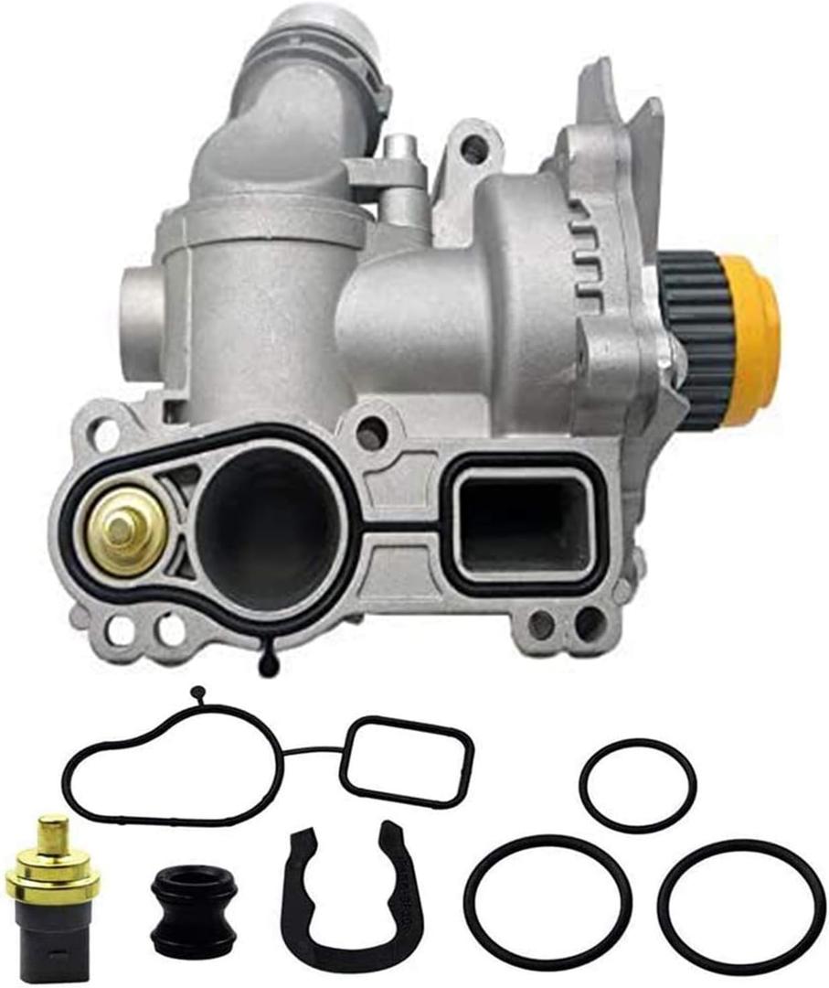 Aluminum Electric Engine Water Pump Assembly Replacement for Audi A3 A4 A6 Q3 Q5 TT VW Tiguan Jetta Golf GTI Eos Beetle CC 2.0T TSI Replace 06H121026AB