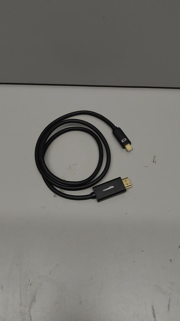 Amazon Basics Premium Aluminum USB-C (Source) to HDMI (Display) Cable Adapter (Thunderbolt 3 Compatible) 4K@60Hz, 6-Foot, Black