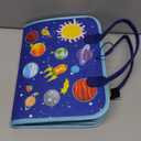 Toddler Busy Board Montessori Toys for 3 4 5 6Year Old, Preschool Learning Activities with Life Skills,ABC,123,Shape,Color,Animal,Weather,Toddler Travel ToysEducational Activity Developing Sensory (Blue)