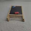 Henoyso 2 Pcs 15.6" x 9.75" Small Chalkboard Easel Tabletop Chalkboard Signs Menu Wooden A Frame Sandwich Board for Table, Double Sided with 2 Erasers for Bar Parties Display Home Decor(Wooden)