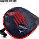 USA Golf Head Covers for Driver & Fairway Woods - Premium Leather Headcovers, Designed to Fit All Woods and Drivers
