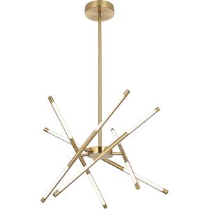 BONLICHT Modern Sputnik Chandelier Lighting Brushed Brass 10 Light Mid Century 48W 5CCT LED Pendant Light Gold Industrial Farmhouse Ceiling Light Fixture Dining Room House Entryway Kitchen Living Room