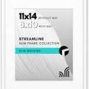 Americanflat 11x14 Picture Frame with Shatter-Resistant Glass - Use as 8x10 Frame with Mat or Display 11x14 Photo Without Mat - Streamline Collection - Thin Border Picture Frames for Wall - White