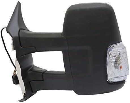 Replacement Driver Left Side Door Mirror Long Extension View Tow Mirror Power and Heated with Signal Light Indicator for Ford Transit 150 250 350 from 2010 to 2024