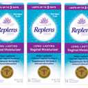 Replens Long Lasting Vaginal Moisturizer, 35 g (Pack of 3) 14 Applications and One reusable applicator by Replens