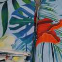 Ruikyhom Lounge Chair Towel Cover, Chaise Lounge Cover (Pack of 2), Beach Chair Covers with 3 Pockets for Pool Sunbathing Beach Garden Courtyard Outdoor Trips, 85 x30 in, Flower and Leaves(Red Blue)