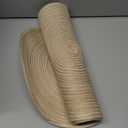 SHACOS Round Placemats Set of 6 Cotton Polyester Braided Place Mats 15 inch Heat Resistant Washable Table Mats for Kitchen Dining Party Natural Table Decor (Beige, 6)