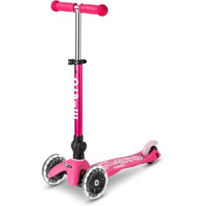 Micro Kickboard | Mini Foldable LED Kids Scooter for Ages 2-5 | Children up to 110 lbs | 3 Wheel Lean-to-Steer Design | Adjustable T Bar | Smooth Ride, Motion-Activated PU LED Wheels | Swiss Design