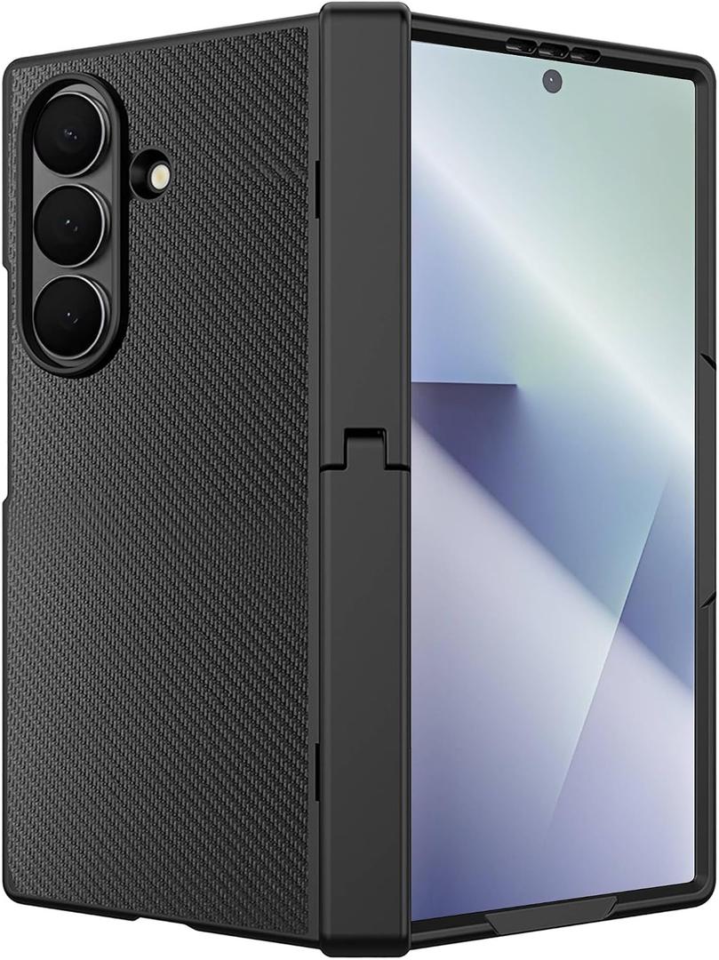 STORMTAL Leather Designed for Samsung Galaxy Z Fold 7 Case with [Hinge Protection] [Built-in Screen Protector] [Kickstand] All-Inclusive Protective Phone Cover for Galaxy Z Fold 7 2025