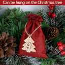 Christmas Advent Calendar Bags 24 Days DIY Countdown Calendar Drawstring Burlap Hanging Christmas Decorations Candy Chocolates Gift Bags for Xmas Holiday Home