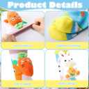 2 Pairs Easter Socks 3D Fun Animal Socks Novelty Bunny Carrot Pattern Easter Basket Essentials Stocking Rabbit Gift for Spring Holiday Men Women