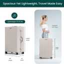 Nobl Travel Zipperless Check in Suitcase - Aluminum Frame, TSA Locks, Beige, Large