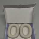 Laselan Upgraded Silicone Ear Cushions for AirPods Max Headphones 2024, Mesh Fabric Covered Ear Pads with Silicone & Memory Foam and Magnet (Starlight)