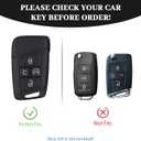 for VW Volkswagen Key Fob Cover, Soft TPU Protection Key Fob Case Compatible with VW Golf Alltrack Atlas Jetta Passat Arteon Tiguan Smart Car Key Accessories (Gold Black)