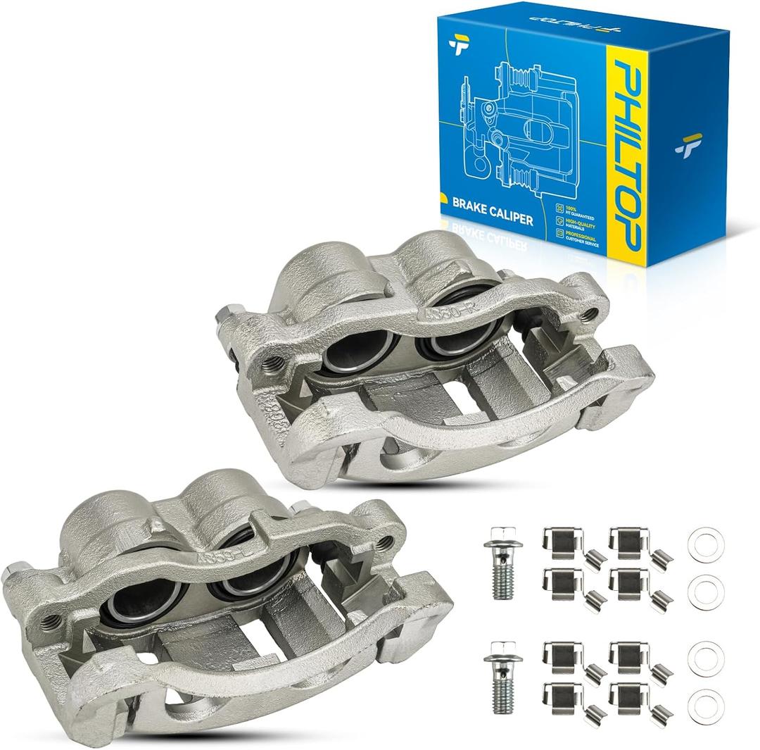PHILTOP Front Brake Caliper Compatible with 1998-2005 Blazer, 1998-2004 S10, 1998-2001 Jimmy, 1998-2004 Sonoma, 1998-2001 Bravada, 1998-2000 Hombre, 18-B4694, 18-B4695