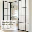 Frosted Glass Window Privacy Film White Brushed, 23.6'' x 78.7''